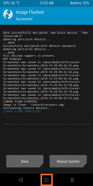 Instalación exitosa