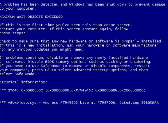 pantalla azul de muerte