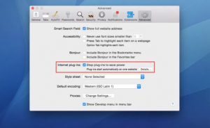 Deshabilitar el ahorro de energía de Safari 