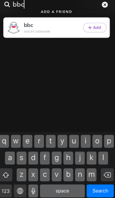 Seguir a alguien en Snapchat