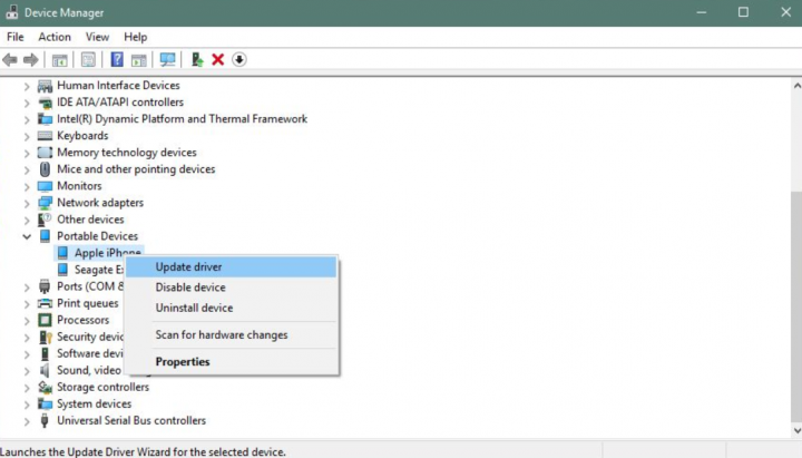 el controlador de iphone de itunes no está instalado