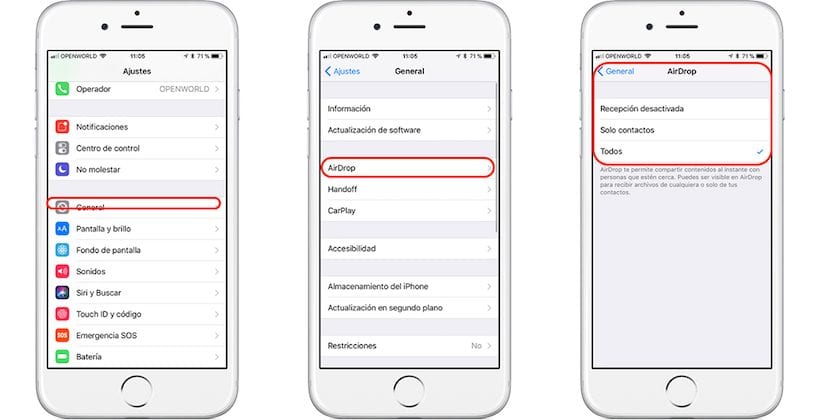 ¿Cómo activar el AirDrop en iPhone 8 Plus?