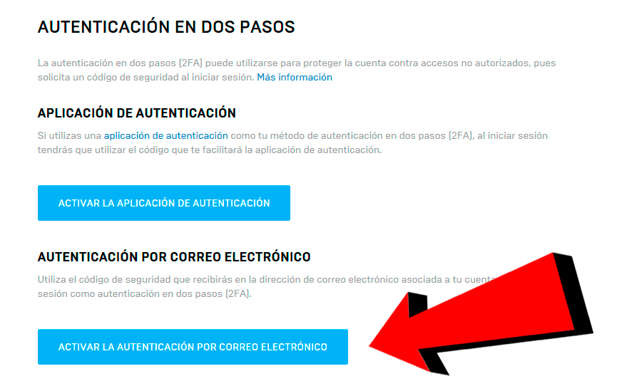 ¿Qué es la autenticación de dos factores y cómo se activa?