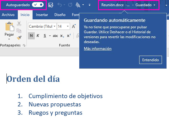¿Cómo activar el autoguardado en Word 2007?