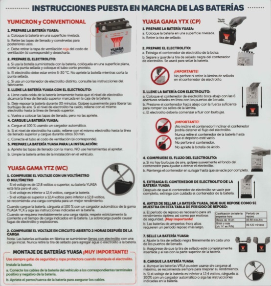 Cómo Activar Batería de Moto Yuasa