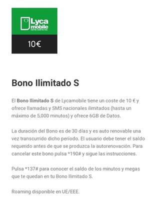 ¿Cómo activar 10 € de Lycamobile?