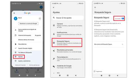 ¿Cómo activar filtros de seguridad en Google?