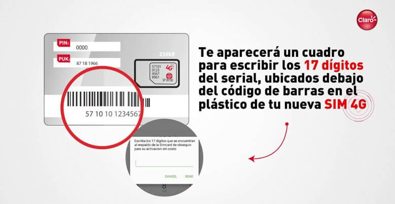 ¿Cuál es el código para activar un chip Claro?