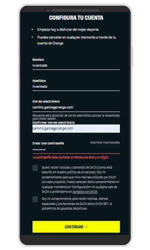 ¿Cuántos dispositivos puedo ver DAZN con Orange?