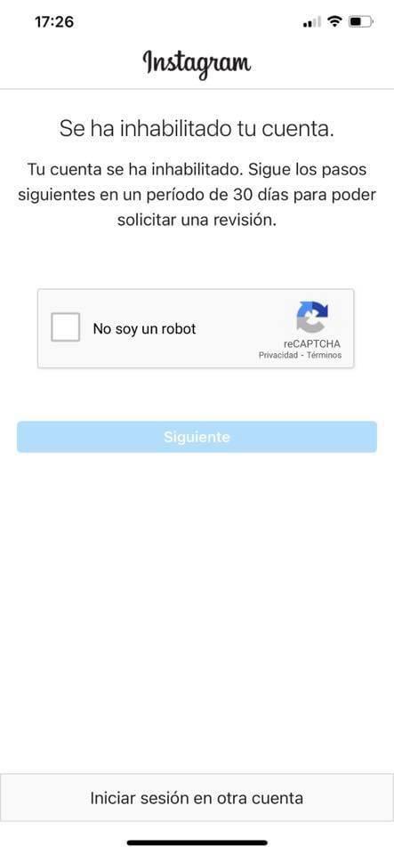 ¿Por qué no puedo reactivar mi cuenta de Instagram?