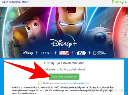 ¿Cómo darse de alta en Disney Plus con Movistar?