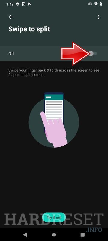 ¿Cómo dividir la pantalla en dos moto e20?