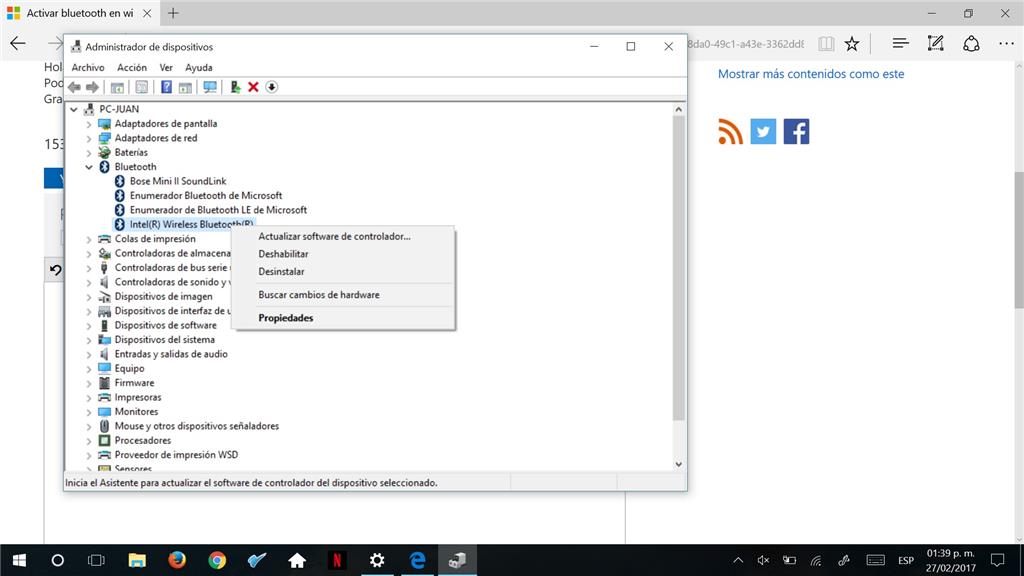 ¿Cómo activar el Bluetooth en una computadora HP?