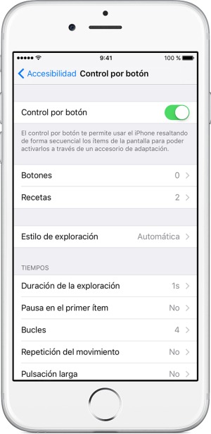 ¿Cómo activar el Control por botón en mi iPhone?