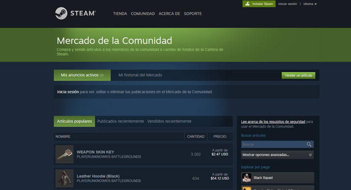 ¿Qué es el mercado de la comunidad de Steam?