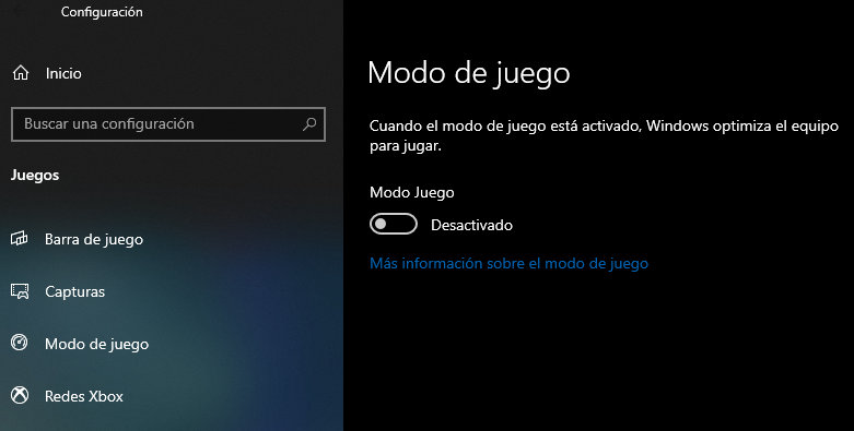 ¿Cómo se activa el modo juego en Windows 10?