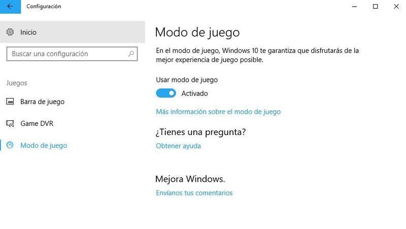 ¿Qué es el modo de juego de Windows 10?