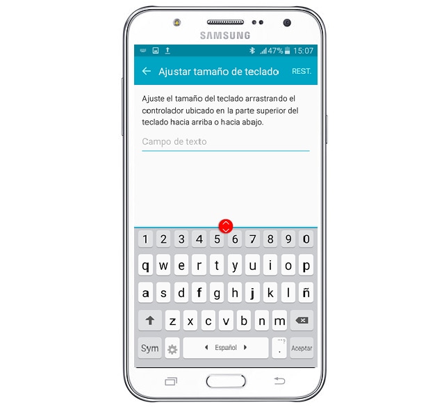 ¿Cómo configurar el teclado de mi Samsung j7?