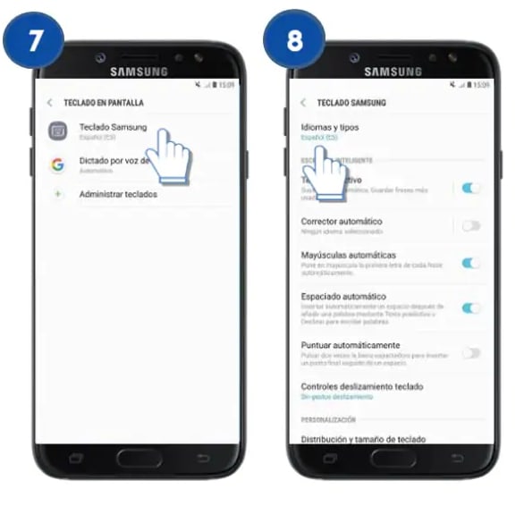 ¿Cómo recuperar el teclado de mi celular Samsung?