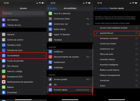 ¿Cómo activar el Assistive Touch si no me anda el home?