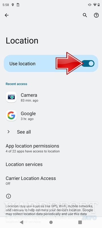¿Cómo activar la ubicación en mi Motorola g20?
