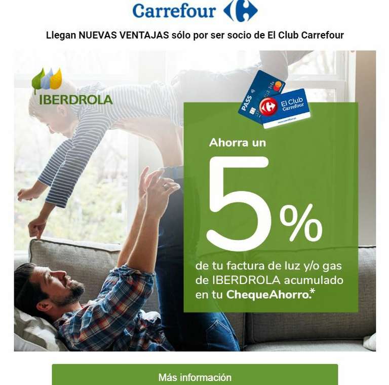 ¿Cómo activar la tarjeta regalo de Iberdrola en Carrefour?