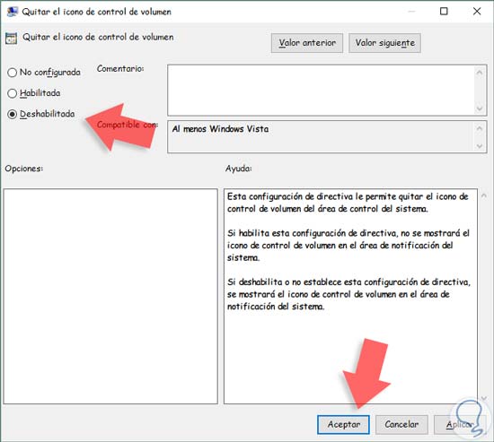 ¿Cómo volver a activar el icono de volumen?