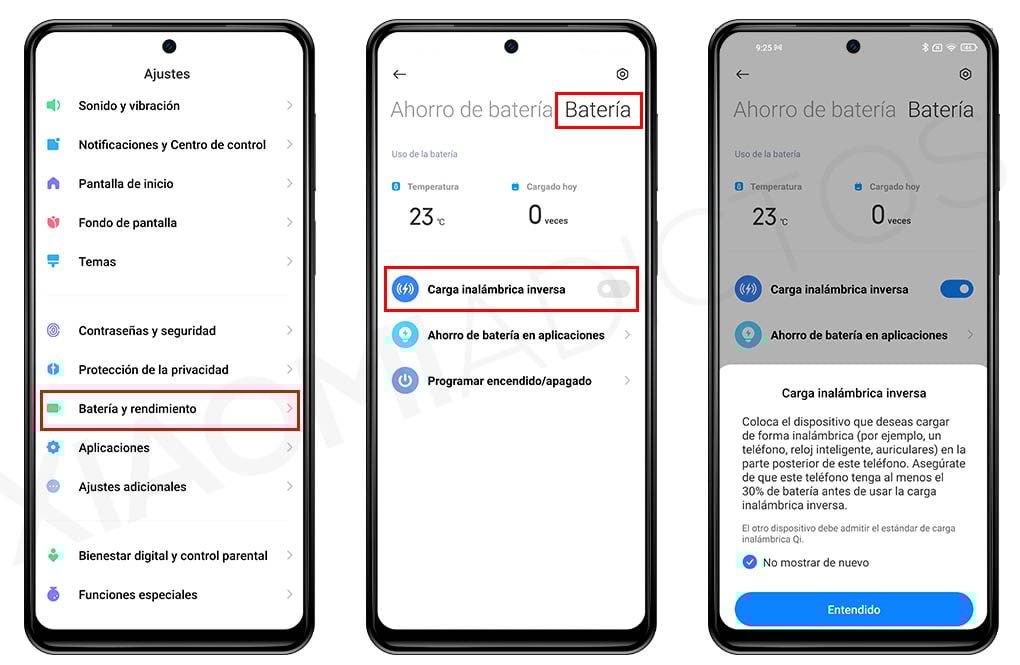¿Cómo activar Wireless PowerShare en iPhone?