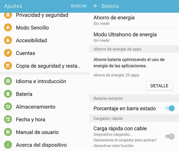 ¿Cómo saber si mi teléfono está en carga rapida?