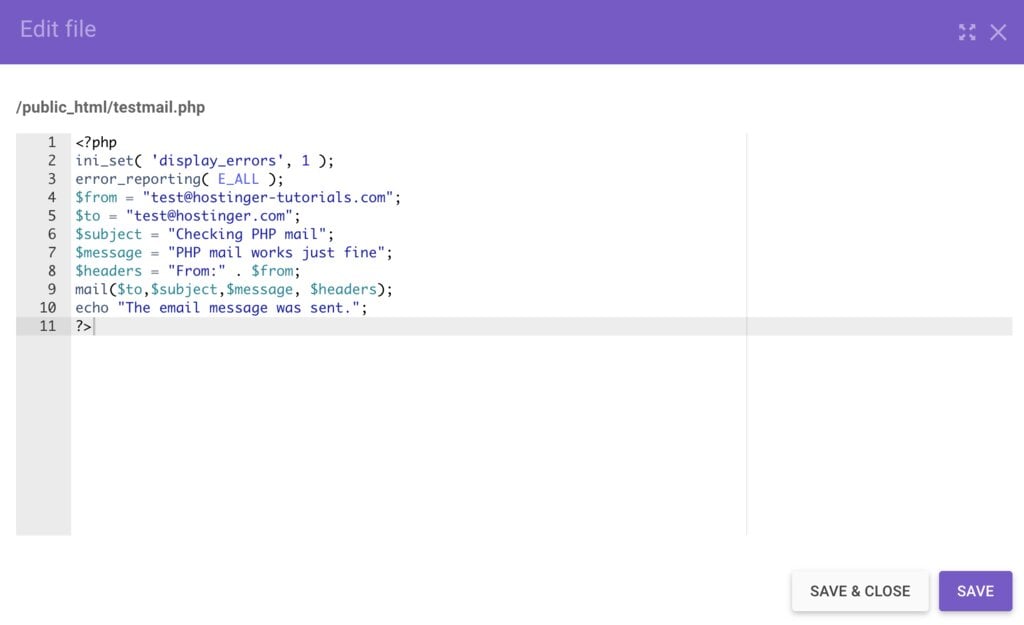 ¿Cómo activar la función mail () en mi servidor cPanel?