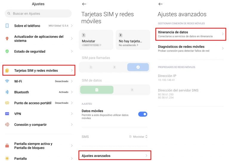 ¿Cómo se activa la Itinerancia de datos?