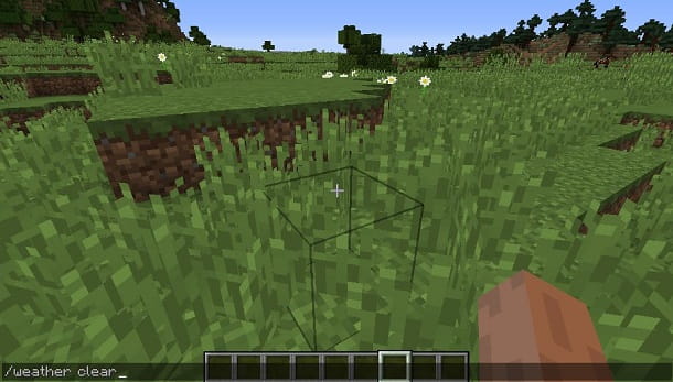 ¿Cómo poner a llover en Minecraft?