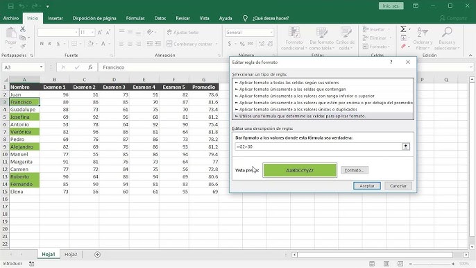 ¿Cómo poner medidas en Excel?