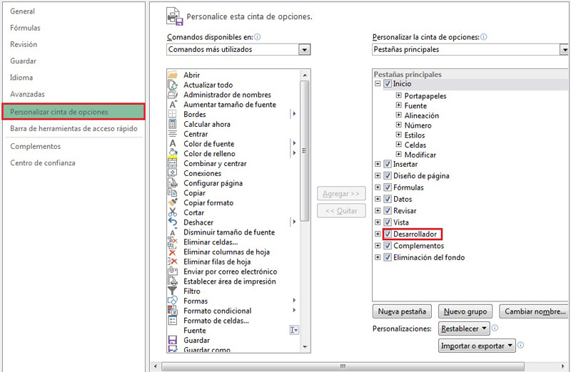 ¿Dónde se encuentran las macros en Excel?