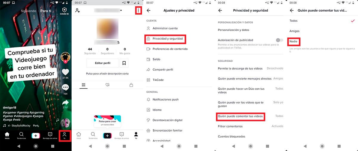 ¿Cómo quitar los comentarios de TikTok?