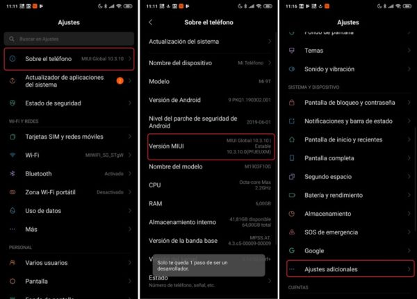 ¿Cómo activar el modo desarrollador en Xiaomi Redmi Note 10?