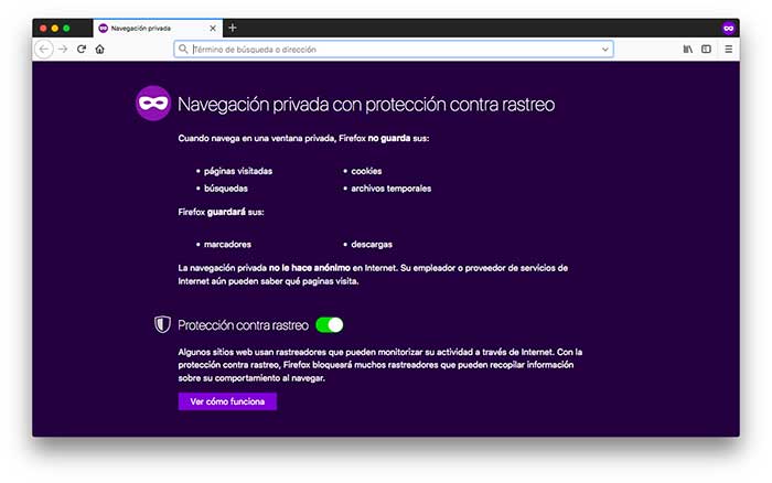 ¿Cómo se activa el modo incógnito?