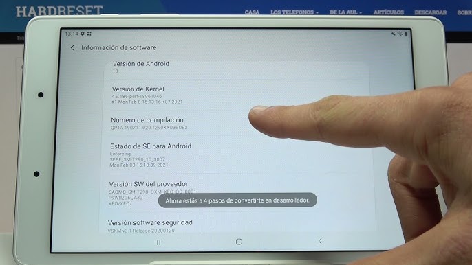 ¿Cómo activar la opción de desarrollador?