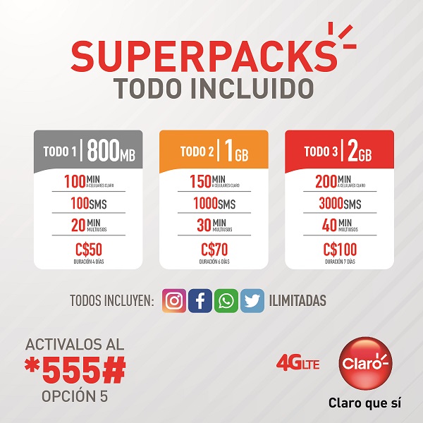¿Cómo activar un paquete todo incluido en Claro?