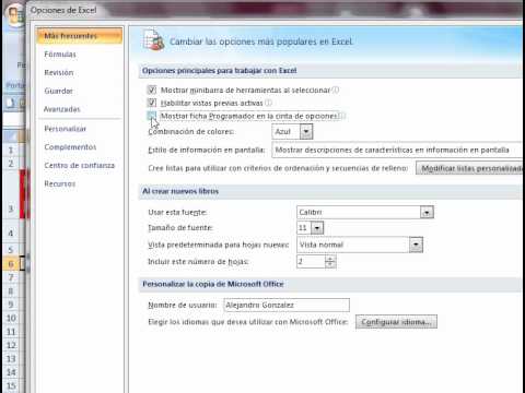 ¿Cómo habilitar la barra de macros en Excel?