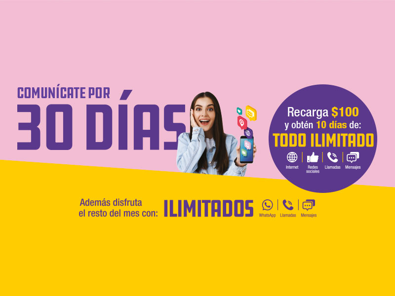 ¿Cuánto tiempo dura una recarga de 100 en Unefon?