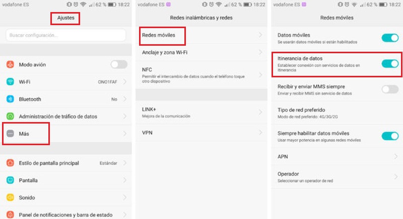 ¿Cómo hago para activar el roaming?