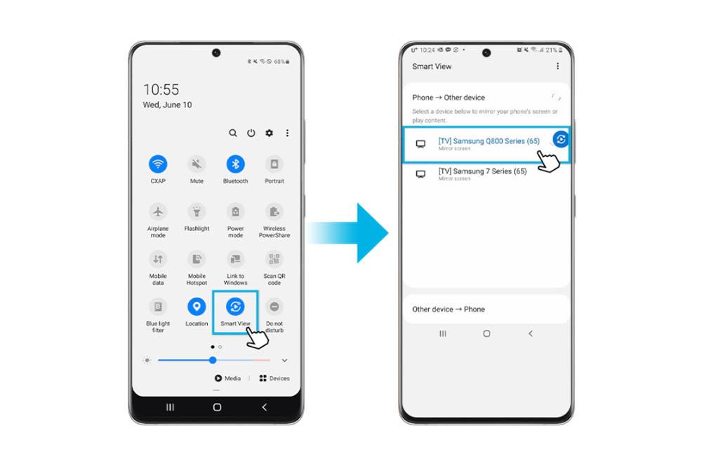 ¿Por qué mi televisor Samsung no aparece en la duplicación de pantalla?