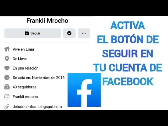 ¿Cómo poner la opción de seguir en mi página de Facebook?