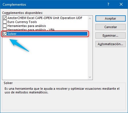 ¿Cuál es el objetivo de Solver?