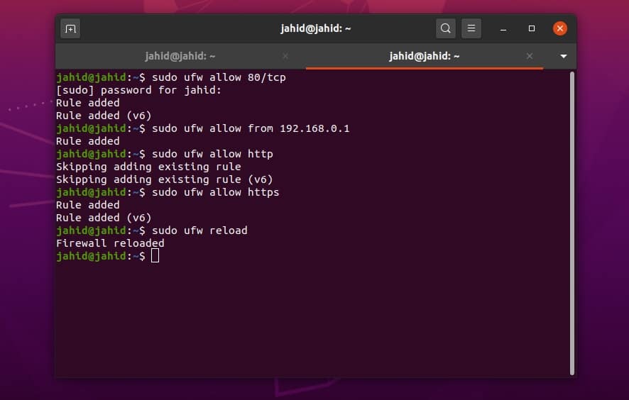 ¿Cómo activar el ufw en Ubuntu?
