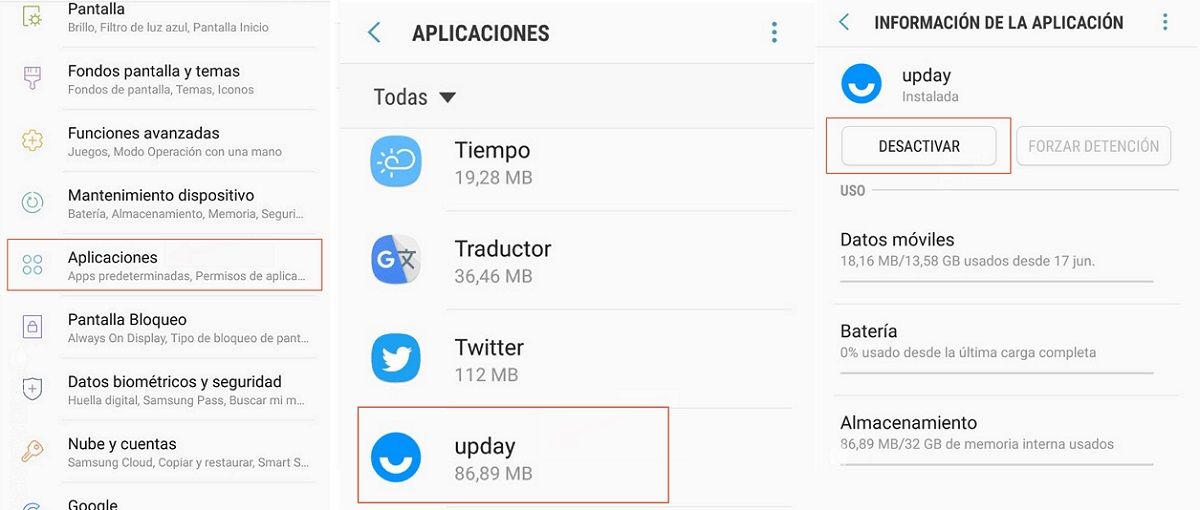 ¿Cómo se desactiva Upday?