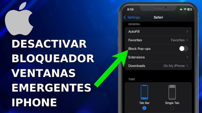 ¿Cómo desbloquear una ventana emergente en Safari?