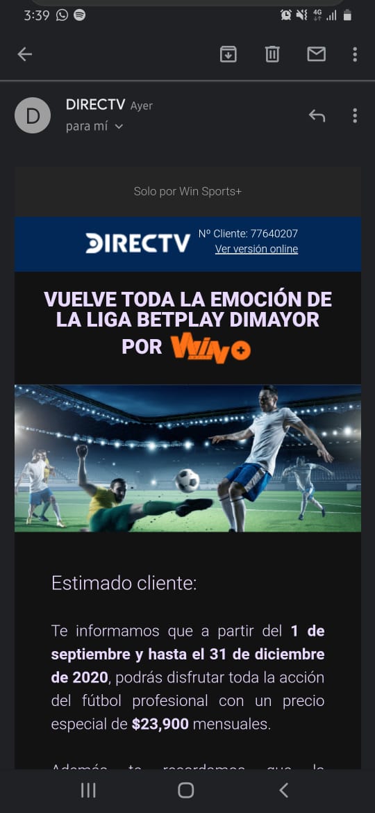 ¿Cómo ver win en DIRECTV?